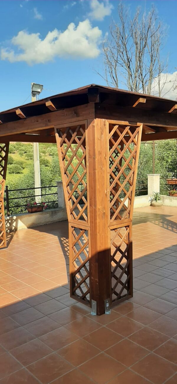 Gazebo 4 Falde con grigliati laterali - immagine 2